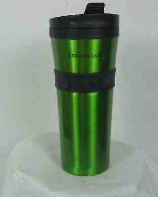 2011 Starbucks Green 16 floz Travel Tumbler Mug Stain Steel 8 inches Tall - Sold on eBay Oct, 6th 2018 for $15.05