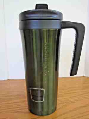 STARBUCKS COFFEE COMPANY 2011 16 oz Dark Green Stainless Steel Travel Tumbler  - Sold on eBay Oct, 6th 2018 for $28.98