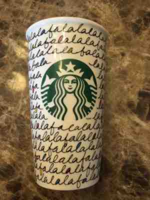 Starbucks 2011 Fa La La Christmas Holiday Travel Mug Tumbler12Oz - Sold on eBay Oct, 1st 2018 for $20.00