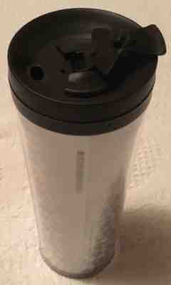 Starbuck Travel Coffee Cup 16oz Silver White 2011 Insulated Tumbler Mug Hot Cold - Sold on eBay Sep, 24th 2018 for $6.00