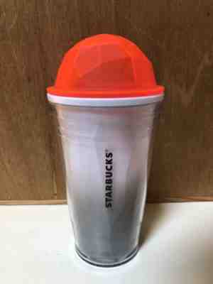 Starbucks 2012 Clear Acrylic Cup Red Faceted Dome Lid 16 oz Iced Coffee Tumbler - Sold on eBay Oct, 25th 2018 for $8.00