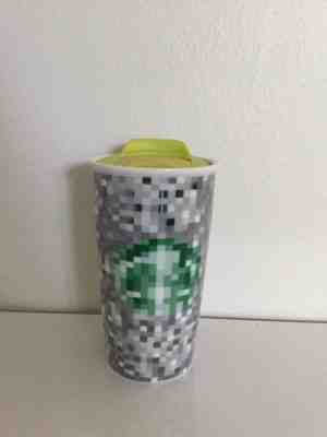 Starbucks Rodarte Ceramic Pixel Tumbler Travel Mug 12 oz Cup 2012 Limited Ed  - Sold on eBay Oct, 11th 2018 for $11.00