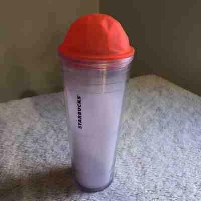 RARE 2012 Starbucks Coffee Insulated Tumbler Cup Neon Dome Lid 24 Venti Travel - Sold on eBay Oct, 8th 2018 for $5.00
