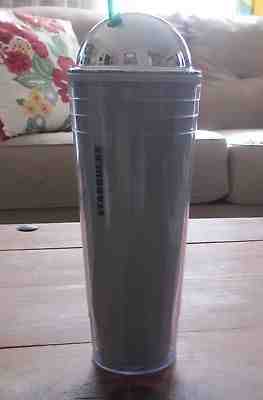 TALL 2012 STARBUCKS 24oz CHISELED OMBRE Cold Tumbler W/Chrome Dome+ Straw (XXX31 - Sold on eBay Oct, 7th 2018 for $6.95
