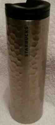 Starbucks 2012 Hammered Stainless Steel To Go Tumbler Travel Commuter 16 Oz Mug - Sold on eBay Sep, 26th 2018 for $27.00