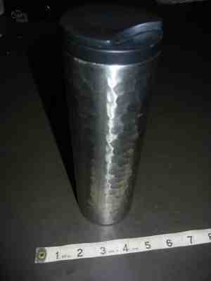 Starbucks Coffee Stainless Steel Hammered Travel Tumbler 2012 16 Oz TWIST CAP! - Sold on eBay Sep, 26th 2018 for $27.00