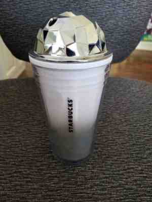 2012 STARBUCKS Frappuccino COLD Drink TUMBLER Faceted Lid CHROME DOME 16 oz  - Sold on eBay Sep, 25th 2018 for $9.50