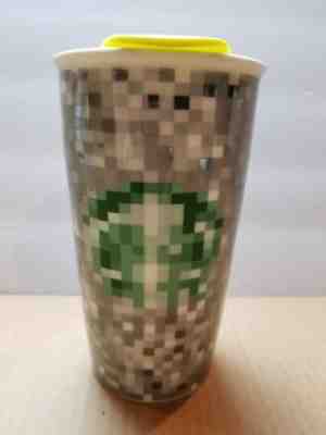 Starbucks Rodarte 2012 Ceramic Pixel Travel Tumbler 12 oz. Mug W/Green Lid  - Sold on eBay Sep, 24th 2018 for $4.00