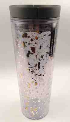 Starbucks Confetti Glitter Clear Gold Tumbler Plastic Cup Tea Coffee 16 Oz 2013 - Sold on eBay Nov, 15th 2018 for $7.55