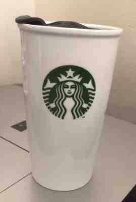 Classic Starbucks 2013 Ceramic Tumbler 12 oz To Go Cup Travel Mug & Lid MERMAID - Sold on eBay Sep, 12th 2018 for $14.00