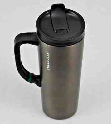 2013 Starbucks Charcoal Clip & Sip Vacuum Stainless Steel Tumbler 16 Oz  - Sold on eBay Sep, 1st 2018 for $19.99
