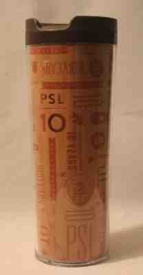 PSL Pumpkin Spice 10 Years Starbucks Coffee 16oz 2013 Cup Plastic Travel Tumbler - Sold on eBay Aug, 27th 2018 for $18.99