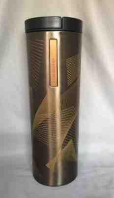 Starbucks Bronze Copper Line Waves Stainless Steel Tumbler 16 Oz. 2013! NWT! - Sold on eBay Aug, 25th 2018 for $20.00
