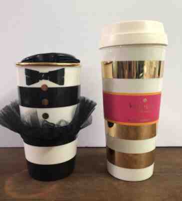  and Olivia 2013 12 oz Travel Mug Tuxedo Tumbler & Kate Spade Mug - Sold on eBay Aug, 25th 2018 for $13.00