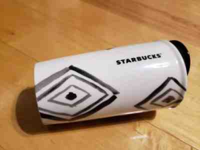 2014 Starbucks Double Walled Green Dot Black Diamond Ceramic Travel Tumbler - Sold on eBay Nov, 17th 2018 for $5.00