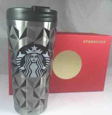 2014 Starbucks Dot Cold Cup Tumbler Black White Geometric 16oz Stainless S2 - Sold on eBay Nov, 14th 2018 for $21.25
