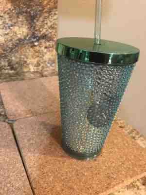 STARBUCKS 2014 Green Hobnail  Cold Cup 16 Oz Travel Tumbler & Straw - EUC NWT - Sold on eBay Nov, 13th 2018 for $17.99