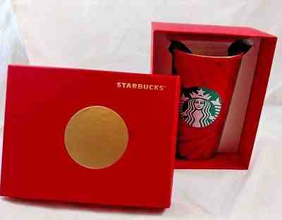 2014 Starbucks Red Holiday Tumbler Insulated Double Wall Tumbler 12 oz NO LID  - Sold on eBay Nov, 12th 2018 for $24.94