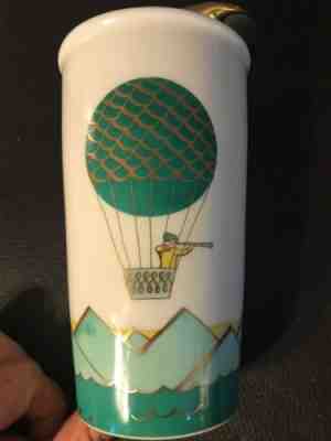 Starbucks 2014 Dot Collection Hot Air Balloon Ceramic Tumbler Gold Lid 12 Fl Oz - Sold on eBay Nov, 9th 2018 for $30.00