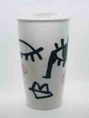 Starbucks Rare Mermaid Wink Ceramic Lid Travel Tumbler Coffee Mug Cup 2014 12 OZ - Sold on eBay Nov, 8th 2018 for $30.00