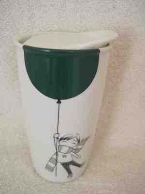 STARBUCKS 2014 BOY WITH GREEN BALLOON 12 OZ CERAMIC TUMBLER MUG IN BOX- NEW - Sold on eBay Nov, 7th 2018 for $24.00