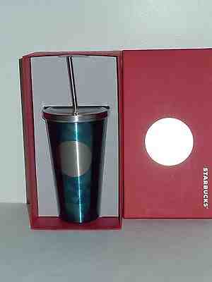 Starbucks - Christmas 2014 Tumbler - 16 oz Stainless Steel Jade Mosaic New Mug - Sold on eBay Nov, 5th 2018 for $23.99
