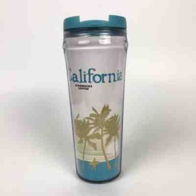 Starbucks 2014 California Icon Tumbler Plastic Travel Cup Mug Lid 12 oz - Sold on eBay Nov, 5th 2018 for $15.00