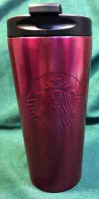 Starbucks Coffee Stainless Steel Magenta Travel Tumbler Cup 16oz 2014 - Sold on eBay Nov, 2nd 2018 for $18.00