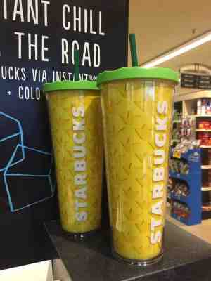 NEW Starbucks Pineapple Venti 24 Oz Tumbler w/ Lid & Straw Travel Cold Cup 2014 - Sold on eBay Oct, 29th 2018 for $22.99