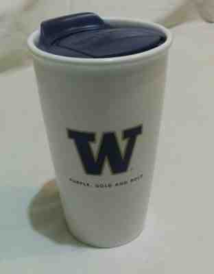 Starbucks University of Washington Huskies Ceramic 12oz Tumbler & Lid 2014 - Sold on eBay Oct, 27th 2018 for $18.75