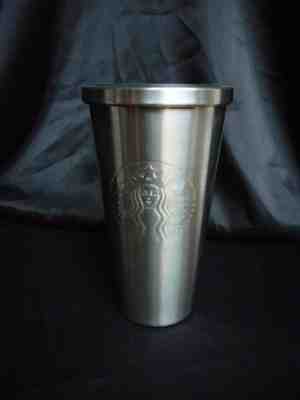Starbucks Cold Cup Tumbler Mermaid Logo Stainless Steel 2014 16oz no straw - Sold on eBay Oct, 23rd 2018 for $19.95