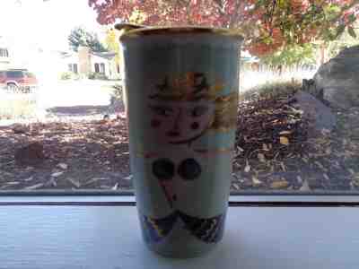 Starbucks Siren Travel Coffee Mug Mermaid 2014 Ceramic Tumbler Gold Lid 12 oz. - Sold on eBay Oct, 23rd 2018 for $17.00