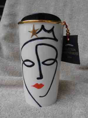NWT STARBUCKS Never Used 2015 SIREN Gold Crown 10 Oz Ceramic Travel Tumbler - Sold on eBay Nov, 15th 2018 for $22.95