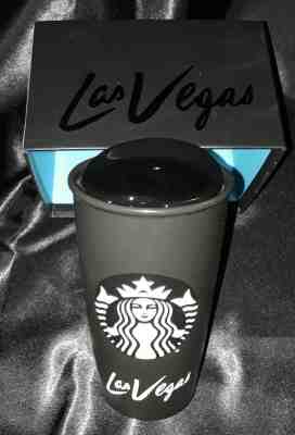 Starbucks las vegas Black Swarovski Crystal Spade 12 oz ceramic tumbler 2015 - Sold on eBay Oct, 28th 2018 for $40.00