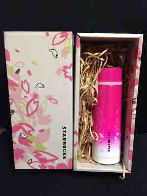 Starbucks Japan Cherry Blossom Stainless Bottle Tumbler 2015 SAKURA NIB - Sold on eBay Oct, 27th 2018 for $89.99
