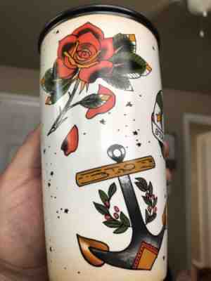 Starbucks 2015 Tattoo Dot Mermaid Siren Ceramic Travel Tumbler 12oz.  RARE! H2F - Sold on eBay Oct, 25th 2018 for $73.50