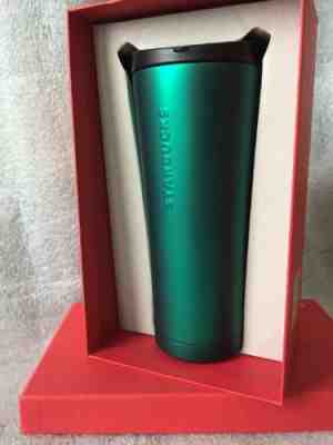 New! 2015 Starbucks Green Matte Metallic Stainless Steel Tumbler 16 Oz Box - Sold on eBay Oct, 24th 2018 for $13.00