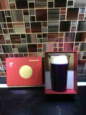 Starbucks 2015 Ceramic/ Metal Purple Tumbler w/Lid***NIB With Tags - Sold on eBay Oct, 18th 2018 for $19.95