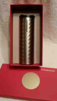 Starbucks 2015 Silver Quilted Stainless Steel Tumbler 16oz NWT /  NIB - Sold on eBay Oct, 16th 2018 for $33.00