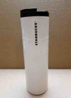 Starbucks Troy Fair Isle 2015 White Stainless Steel 16 oz. Skinny Tumbler - HTF - Sold on eBay Oct, 14th 2018 for $10.00