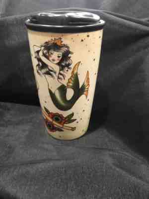 Starbucks Tattoo Dot Mermaid Ceramic Double Wall Travel Mug Tumbler 12oz 2015 - Sold on eBay Oct, 13th 2018 for $59.95