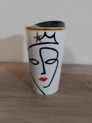 Starbucks 2015 Anniversary Mermaid Siren Crown Ceramic Tumbler - Sold on eBay Oct, 12th 2018 for $10.00