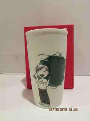 2015 STARBUCKS DOT COLLECTION PAINTING BOY 12 OZ CERAMIC TUMBLER MUG..NEW - Sold on eBay Oct, 12th 2018 for $19.99