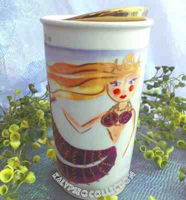 Starbucks Coffee Ceramic Travel Tumbler w Gold Lid - Siren 2015 NWT NIB - Sold on eBay Oct, 7th 2018 for $32.00