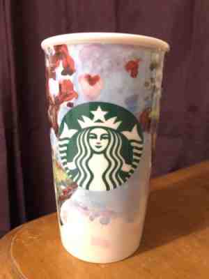Starbucks Earth Globe World Watercolor Ceramic 2015 Travel Cup Tumbler 12 Oz - Sold on eBay Oct, 6th 2018 for $22.00