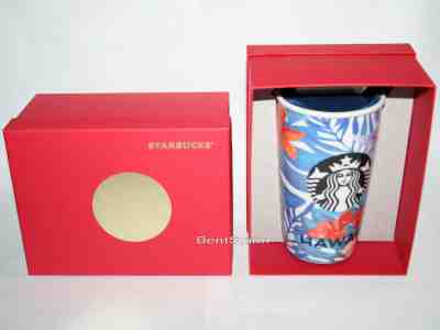 2015 Starbucks Hawaii Ceramic Leaf Travel Tumbler Mug 12 OZ NEW in Red Gift Box  - Sold on eBay Oct, 4th 2018 for $49.50