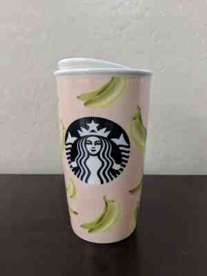 Starbucks Mermaid Banana Tumbler Travel Mug 12 Oz Coffee 2015 Ceramic Excellent - Sold on eBay Oct, 3rd 2018 for $24.99