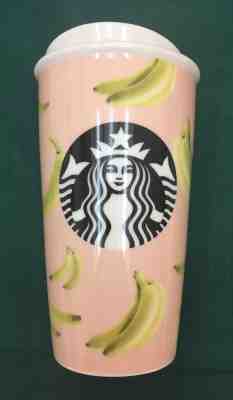 Starbucks Mermaid Banana Tumbler Travel Mug 12 Oz Coffee 2015 Ceramic VERY NICE - Sold on eBay Oct, 2nd 2018 for $19.00