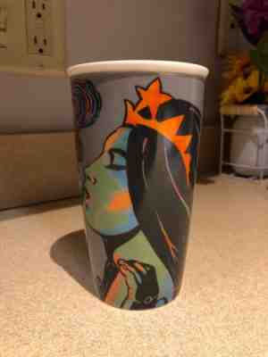 Starbucks 2016 Ceramic Tumbler Travel Mug Siren Mermaid 12 oz 25th Anniversary  - Sold on eBay Nov, 10th 2018 for $8.00