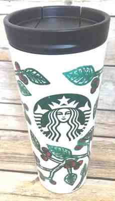 Starbucks Coffee Stainless Travel Mug 16oz Christmas Tumbler 2016 Holly Berry - Sold on eBay Nov, 7th 2018 for $21.95